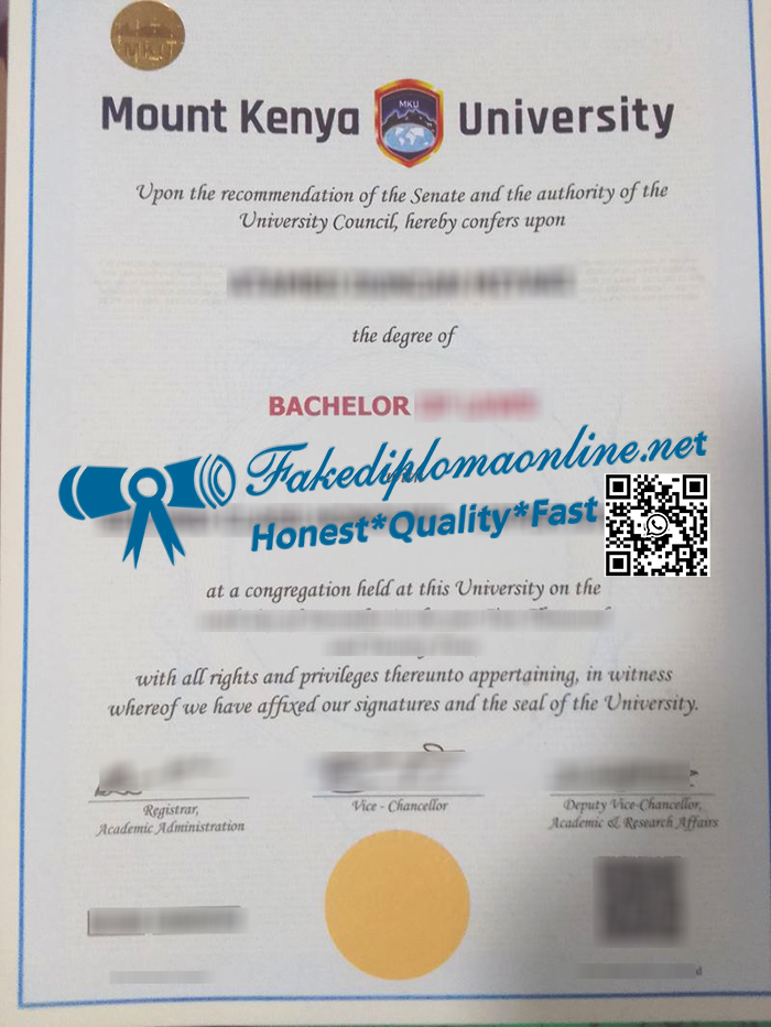 Mount Kenya University diploma