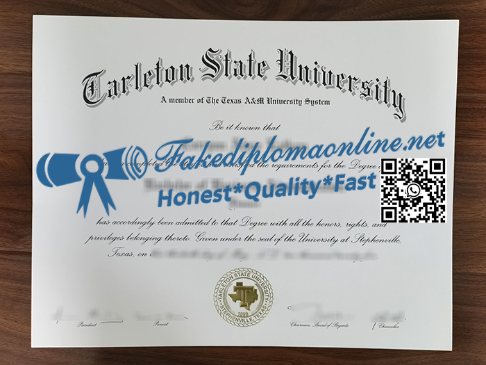 Tarleton State University diploma
