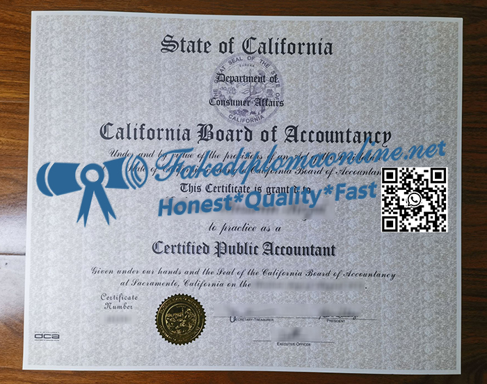 California CPA certificate