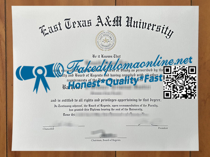 East-Texas-AM-University-diploma