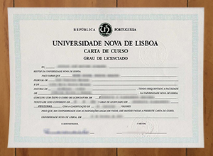 Universidade Nova de Lisboa diploma