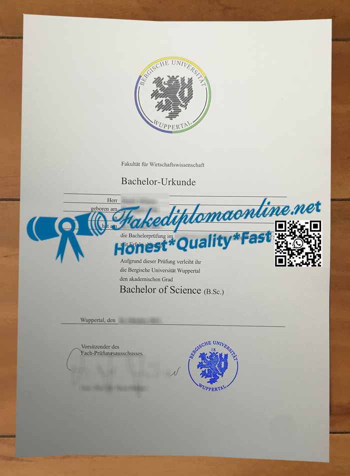 Bergische Universität Wuppertal diploma