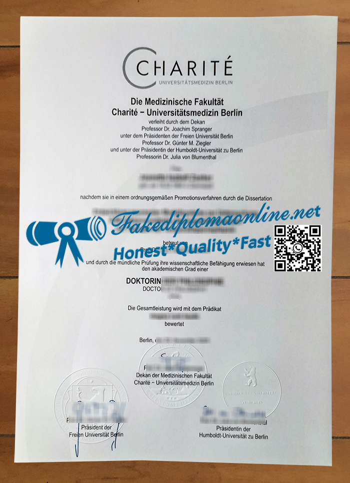 Charité – Universitätsmedizin Berlin diploma