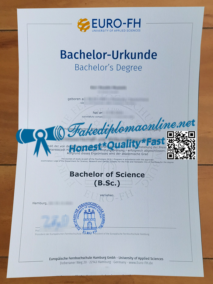 Euro-FH Hamburg urkunde