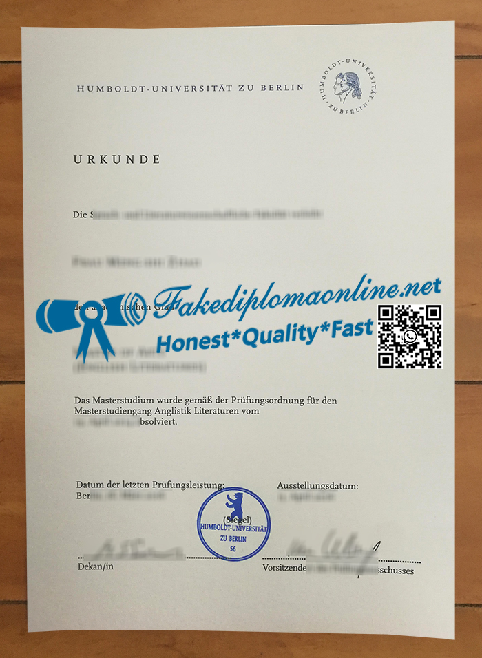 Humboldt-Universität zu Berlin diploma