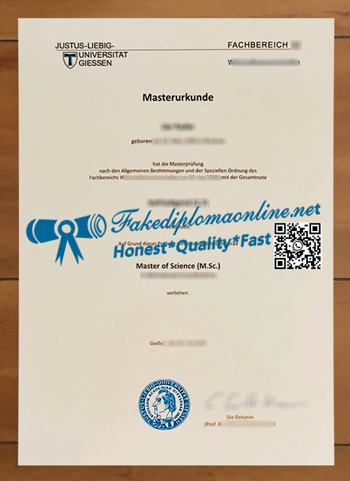 Justus-Liebig-Universität Gießen diploma