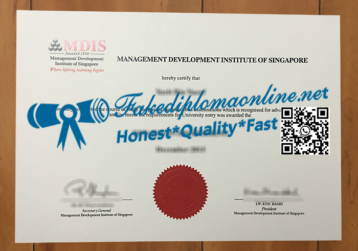 Management Development Institute of Singapore diploma