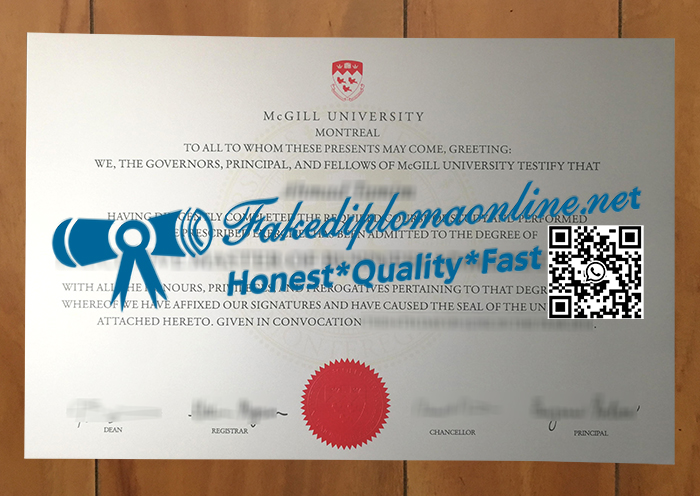 McGill University diploma