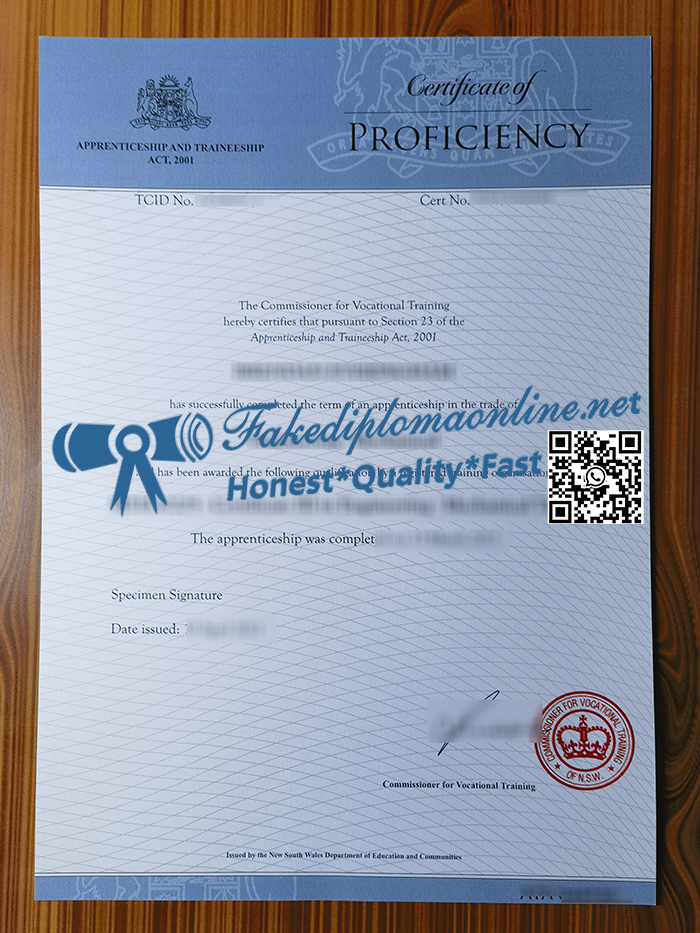 NSW Certificate of Proficiency