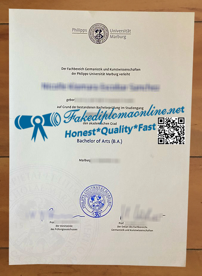 Philipps-Universität Marburg diploma