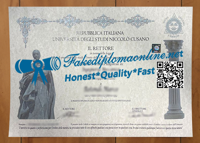 Università degli Studi Niccolò Cusano degree