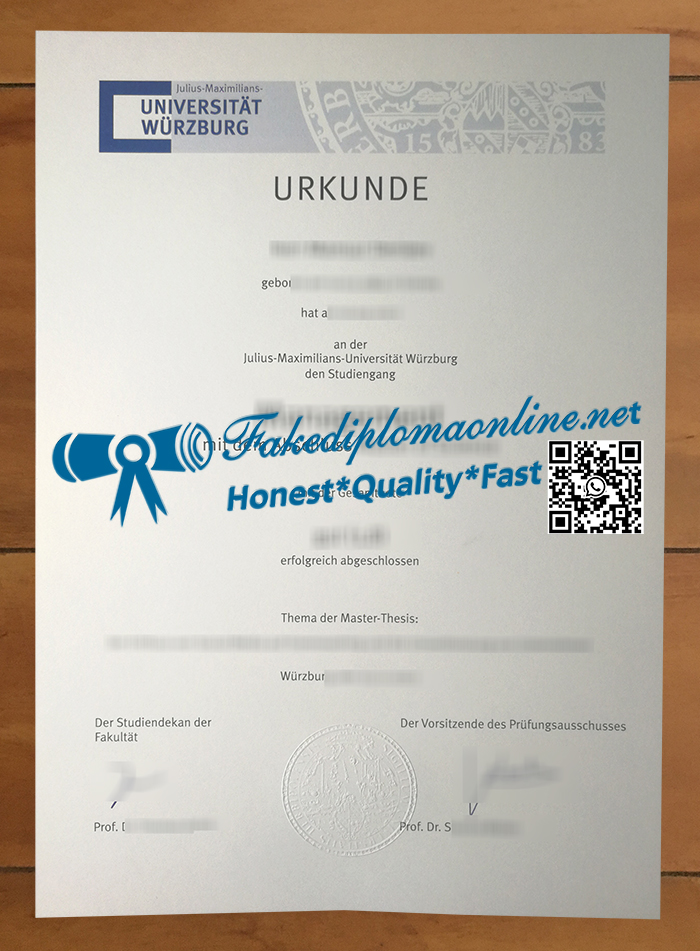Universität Würzburg diploma