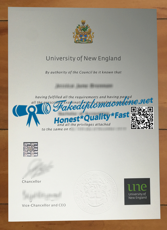 University of New England diploma