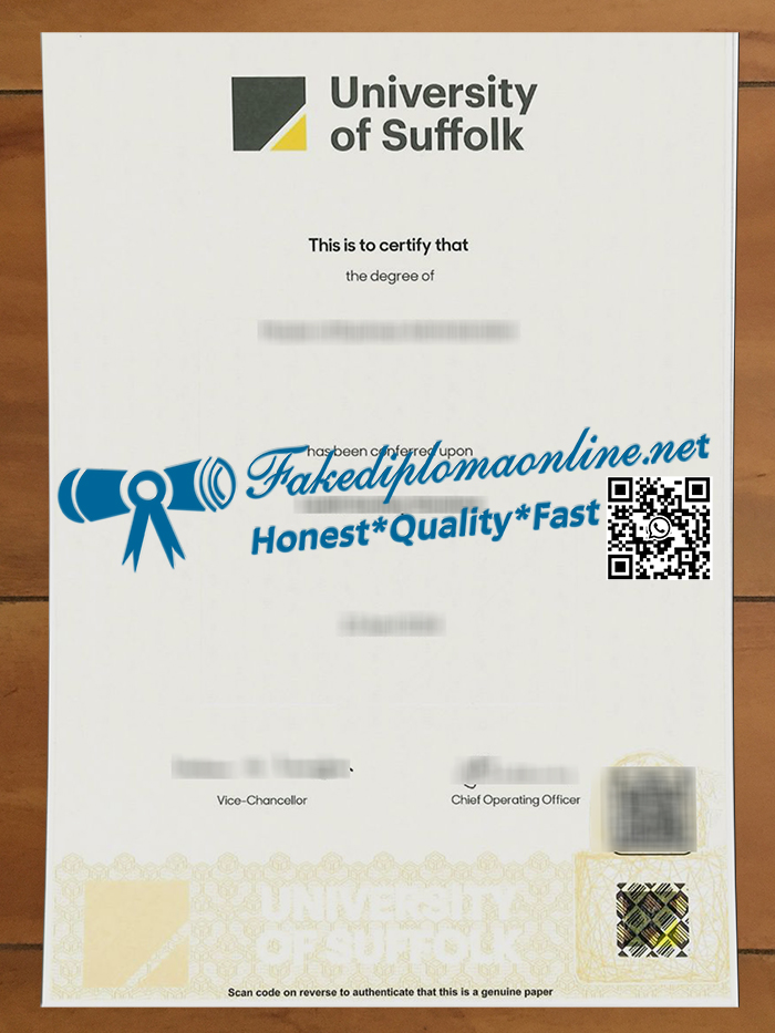 University of Suffolk diploma