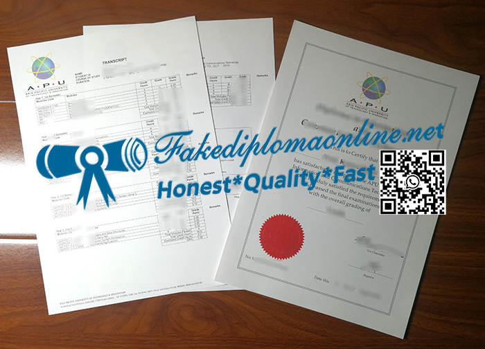 Asia Pacific University degree and transcript