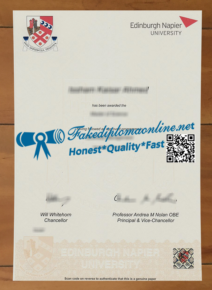 Edinburgh Napier University diploma