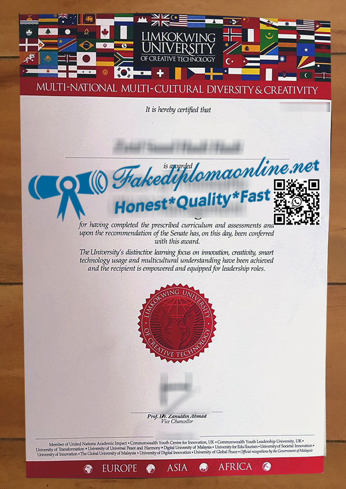 Limkokwing University diploma