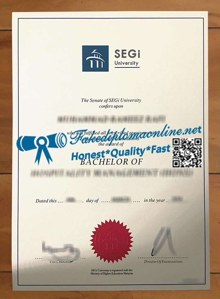 SEGi University diploma