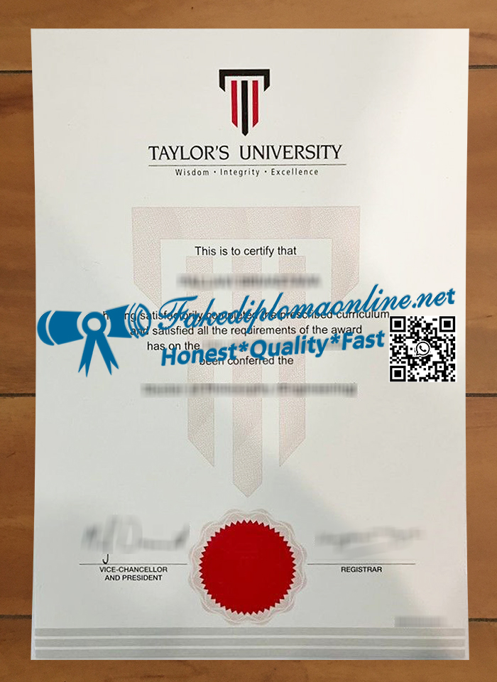 Taylor’s University degree