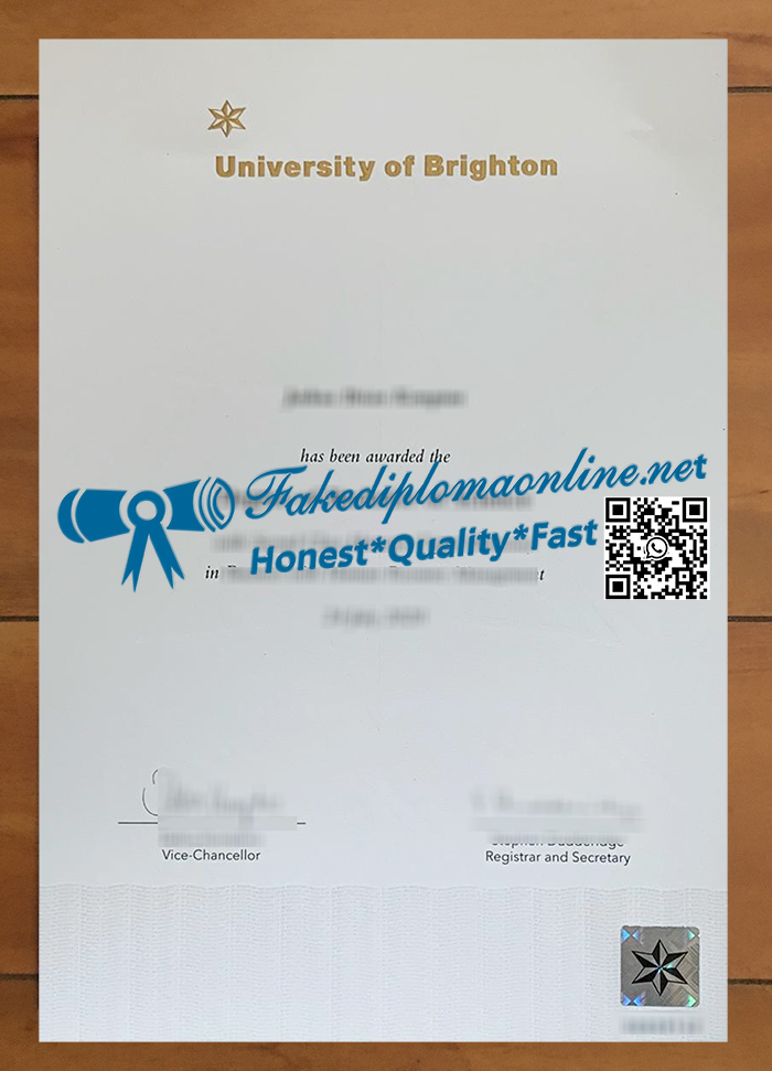 University of Brighton diploma