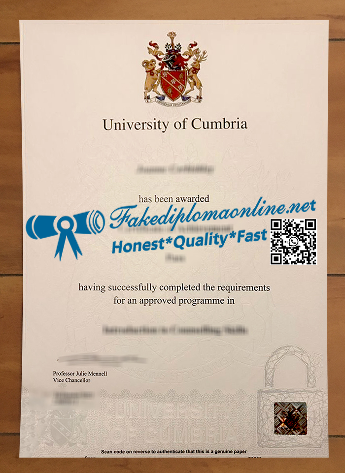 University of Cumbria degree