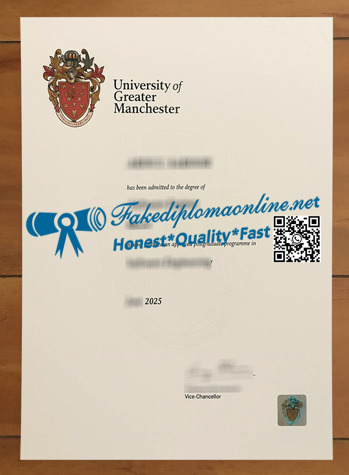 University of Greater Manchester diploma
