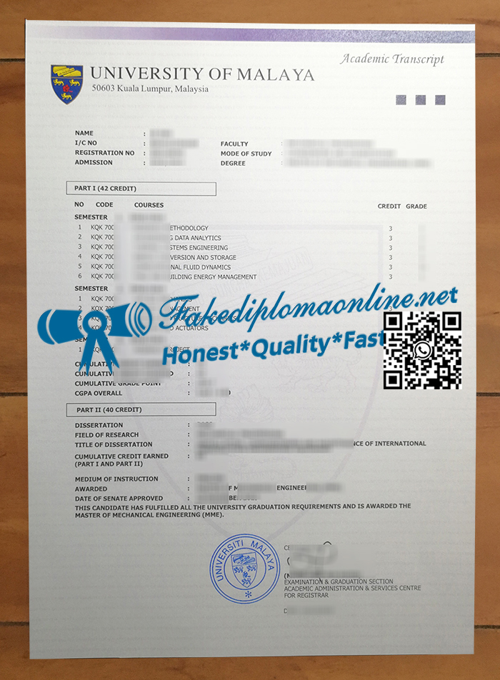 University-of-Malaya-transcript