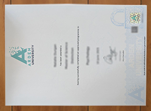 New sample of the Arden University degree display here