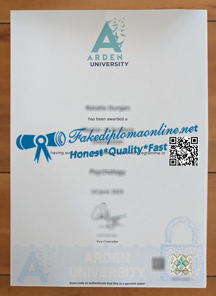 Arden University diploma