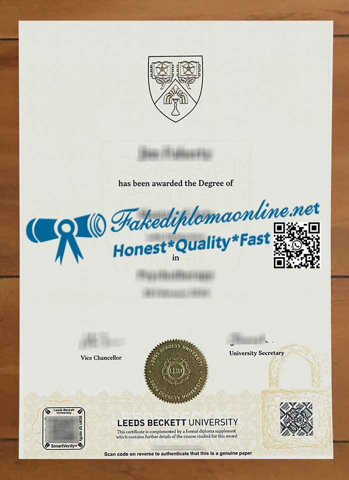 Leeds Beckett University diploma