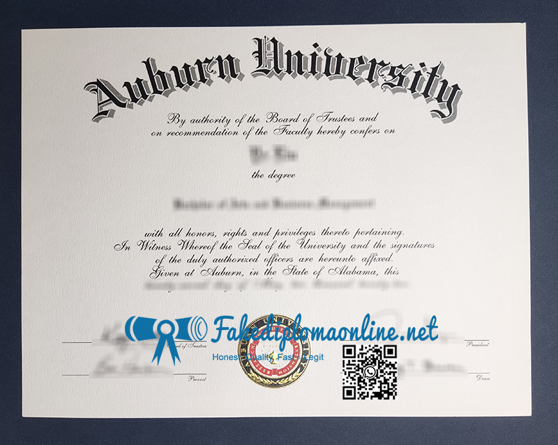 AU Auburn University diploma