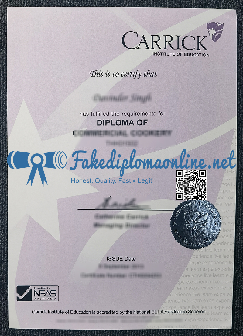 Carrick Institute Of Education Diploma