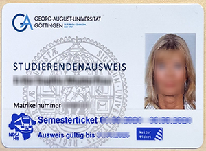 Premium Georg-August-Universität Student Card | High-Fidelity Replacement