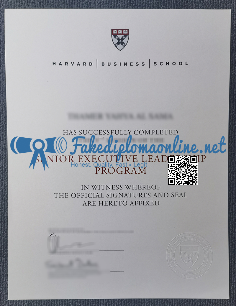 Harvard Business School Certificate