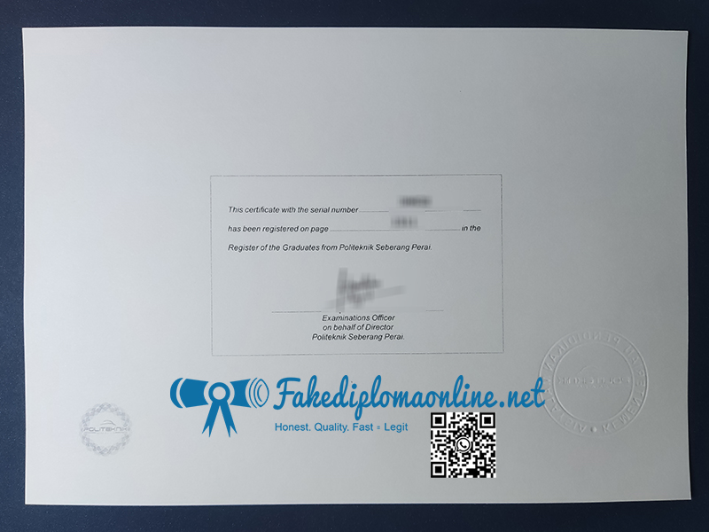 Politeknik Port Dickson diploma back