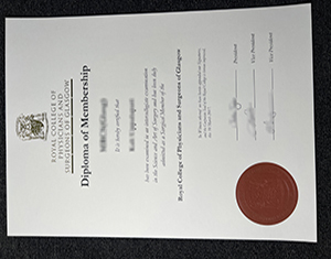 Custom Royal College Of Physicians And Surgeons Of Glasgow Certificate