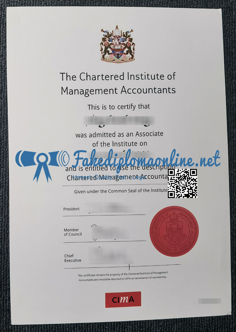 The Chartered Institute of Management Accountants Certificate