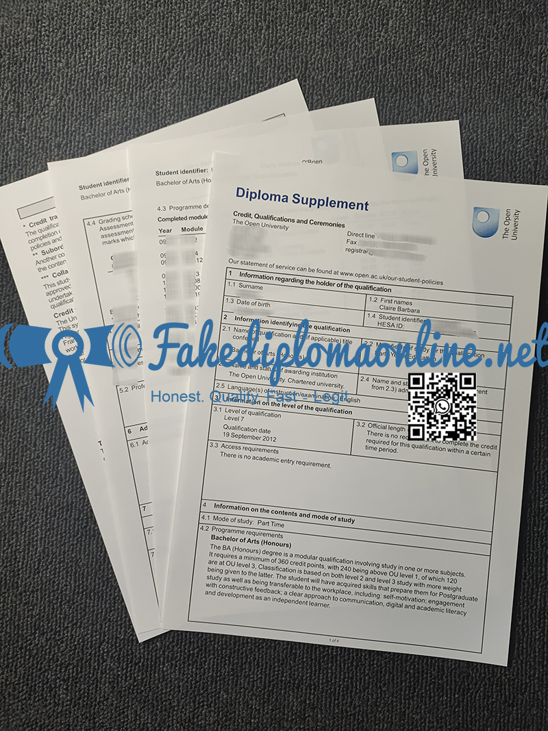 The Open University Diploma supplement Transcript1