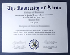 Duplicate University of Akron Diploma – Same Appearance