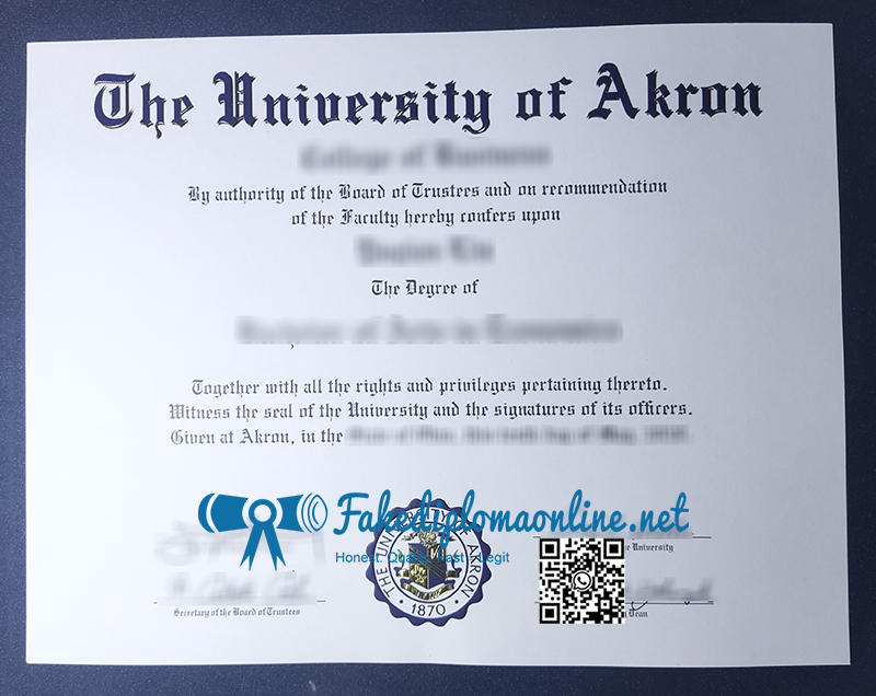 University of Akron diploma