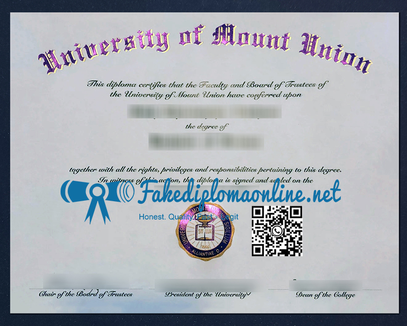 University of Mount Union diploma