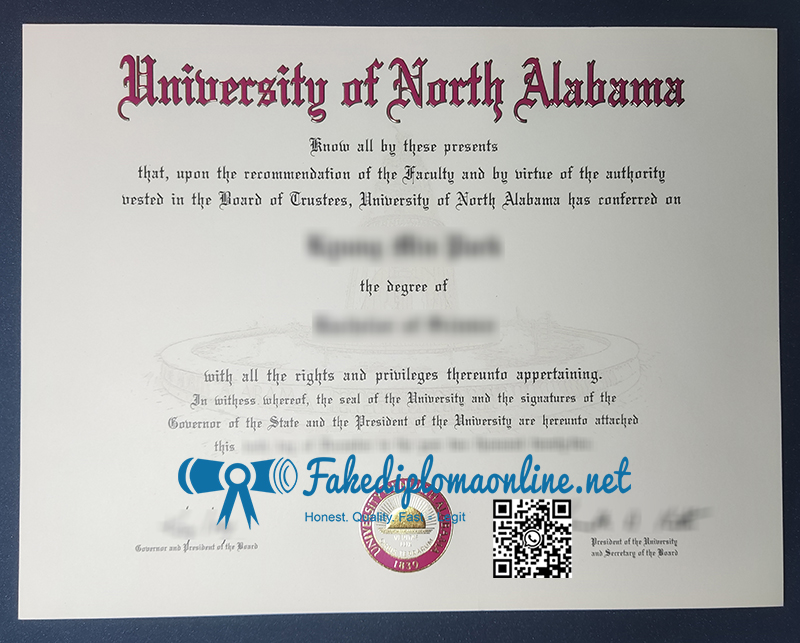 University of North Alabama diploma