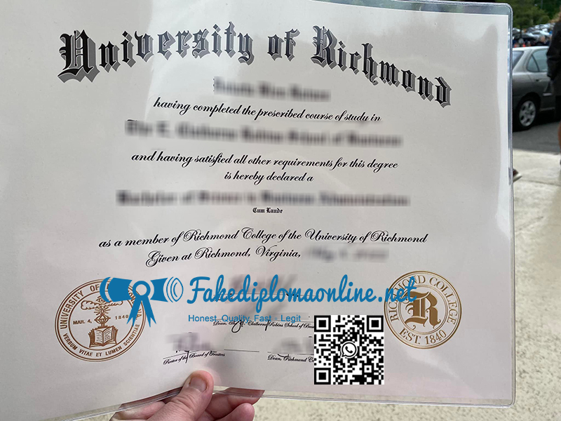 University of Richmond diploma