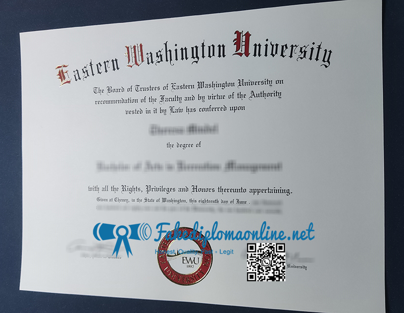 Eastern Washington University diploma