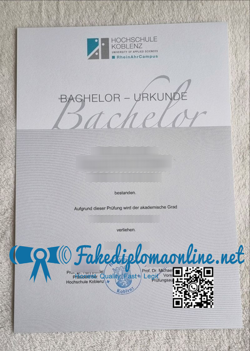 Hochschule Koblenz diploma of Bachelor