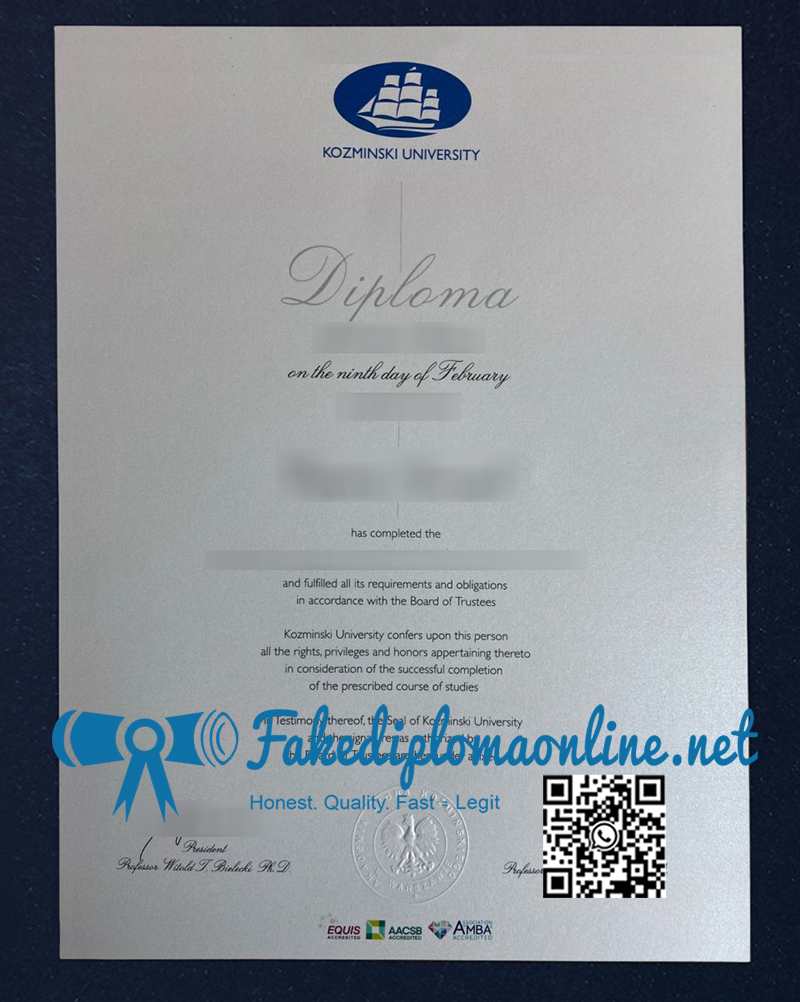Kozminski University diploma