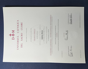 Premium Istituto Università Cattolica del Sacro Cuore diploma: High Fidelity for Career Use