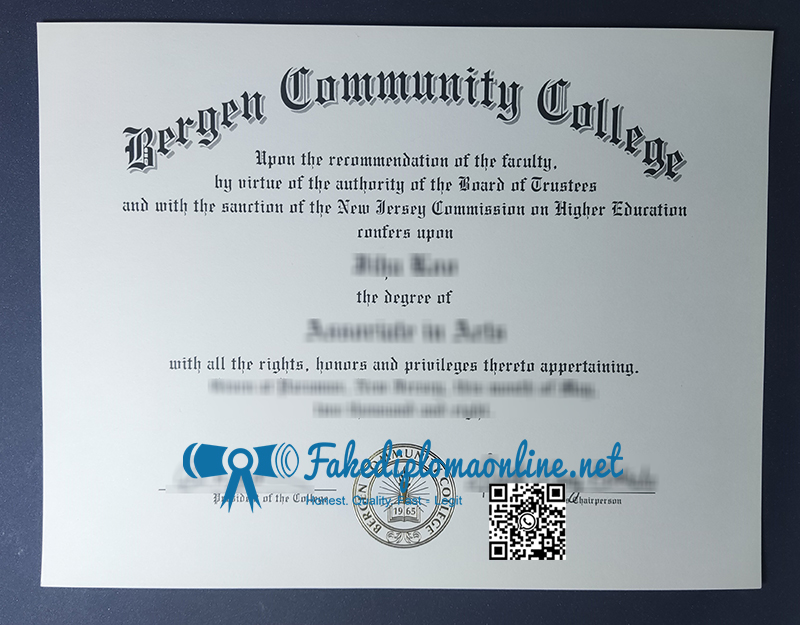 Bergen Community College diploma