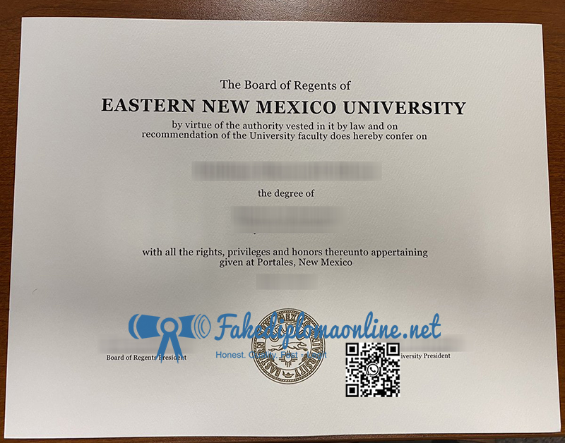 Eastern New Mexico University diploma