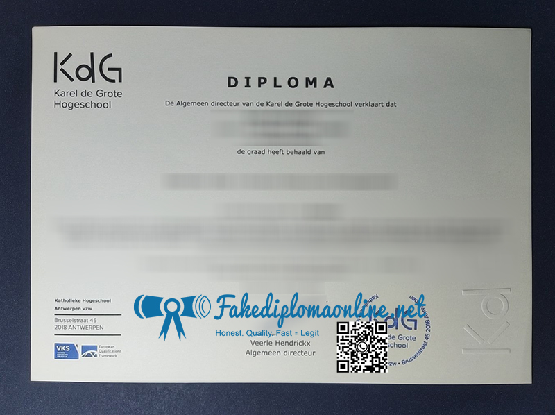 Karel de Grote Hogeschool diploma
